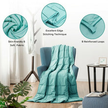 Load image into Gallery viewer, 15 lbs 60" x 80" Heavy Weighted Blanket Natural Bamboo Fabric Soft Breathable