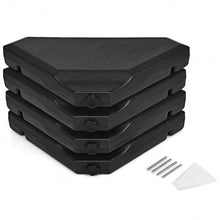 Load image into Gallery viewer, 4 Pcs 195 lbs Patio Cantilever Offset Umbrella Base Weight Sand