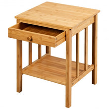 Load image into Gallery viewer, Multipurpose Bamboo Nightstand End Table Storage Shelf