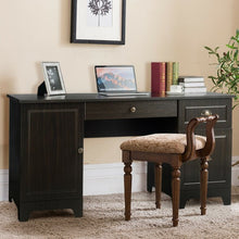 Load image into Gallery viewer, 59" Computer Desk with Drawers & Storage Cabinet-Brown