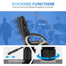 Load image into Gallery viewer, Big and Tall Adjustable High Back Leather Executive Computer Desk Chair