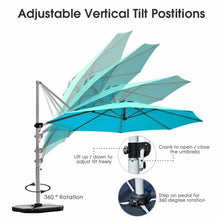 Load image into Gallery viewer, 11' Patio Offset Cantilever Umbrella 360° Rotation Aluminum Tilt-Blue