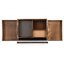 Load image into Gallery viewer, Rustic Wall Mounted Jewelry Cabinet with Barn Door Decor