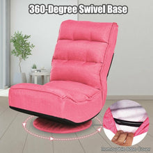 Load image into Gallery viewer, 5-Position Folding Floor Gaming Chair-Pink
