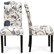 Load image into Gallery viewer, Set of 2 Tufted Upholstered Dining Chair-Black & White