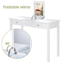 Load image into Gallery viewer, Vanity Dressing Table with 1 Mirror and 2 Drawers