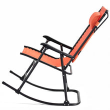 Load image into Gallery viewer, Zero Gravity Folding Rocking Chair Rocker Porch-Orange