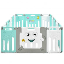 Load image into Gallery viewer, 16-Panel Foldable Baby Playpen Kids Activity Centre-Green