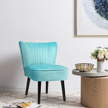 Load image into Gallery viewer, Set of 2 Armless Upholstered Leisure Accent Chair-Turquoise