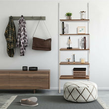 Load image into Gallery viewer, 5-Tier Metal Frame Ladder Shelf -White