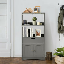 Load image into Gallery viewer, Bathroom Storage Cabinet with Drawer and Shelf Floor Cabinet-Gray