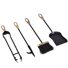 Load image into Gallery viewer, 5 pcs Stylish Gold Iron Fireplace Tools Set