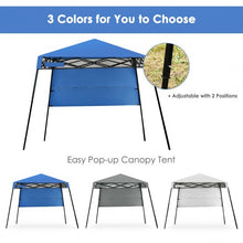 Load image into Gallery viewer, 7 x 7 FT Sland Adjustable Portable Canopy Tent w/ Backpack-Blue