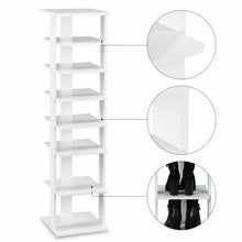 Load image into Gallery viewer, Wooden Shoes Storage Stand 7 Tiers Shoe Rack Organizer Multi-shoe Rack Shoebo