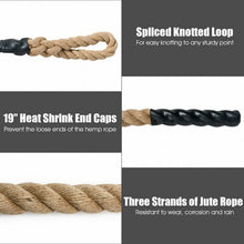 Load image into Gallery viewer, 1.5 inch Gym Fitness Training Grips Strength Climbing Rope-20 ft