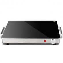 Load image into Gallery viewer, Stainless Steel Electric Warming Tray with Glass Top