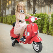 Load image into Gallery viewer, 6V Kids Ride on Vespa Scooter Motorcycle with Headlight-Red