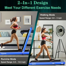 Load image into Gallery viewer, 4.75HP 2 In 1 Folding Treadmill with Remote APP Control-Navy