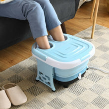 Load image into Gallery viewer, Foldable Foot Spa Bath Motorized Massager with Bubble Red Light Timer Heat-Blue