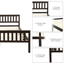 Load image into Gallery viewer, Wood Bed Frame Support Platform with Headboard and Footboard