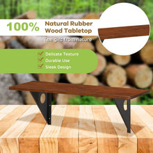 Load image into Gallery viewer, 40'' x 14'' Wall-Mounted Desk Rubber Wood Dining Table with Sturdy Steel Bracket