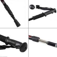 Load image into Gallery viewer, Pair 2 65-135 cm Trekking Alpenstock Anti-shock Sticks