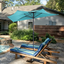 Load image into Gallery viewer, 9Ft Patio Bistro Half Round Umbrella -Turquoise