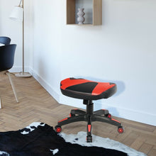 Load image into Gallery viewer, Multi-Use Footrest Swivel Height Adjustable Gaming Ottoman Footstool Chair-Red