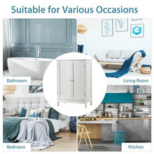 Load image into Gallery viewer, Bathroom Floor Storage Double Door Cupboard Cabinet
