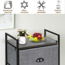 Load image into Gallery viewer, 8 Drawer Fabric Dresser with Rack Multifunctional Storage Tower Metal