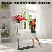 Load image into Gallery viewer, Kids Punching Bag with Adjustable Stand and Boxing Gloves