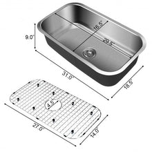 Load image into Gallery viewer, 31'' Stainless Steel Single Bowl Kitchen Sink Basin
