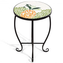 Load image into Gallery viewer, Outdoor Indoor Steel Accent Plant Stand Cobalt Table-Yellow