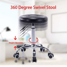 Load image into Gallery viewer, Adjustable Hydraulic Salon Rolling Swivel Stool-Black