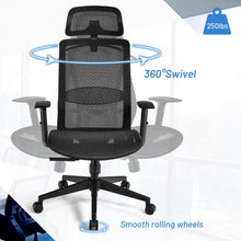Load image into Gallery viewer, Height Adjustable Ergonomic High Back Mesh Office Chair with Hange-Black