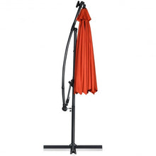 Load image into Gallery viewer, 10FT 360 Rotation Solar Powered LED Patio Offset Umbrella-Orange