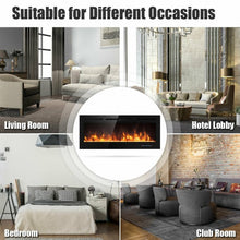 Load image into Gallery viewer, 50 " Electric Fireplace Recessed Wall Mounted with Multicolor Flame