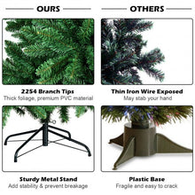 Load image into Gallery viewer, 7.5 Ft Hinged Artificial Christmas Tree with Solid Metal Stand