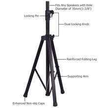 Load image into Gallery viewer, Pair of Tripod Speaker Stands with Carry Bag & Cables