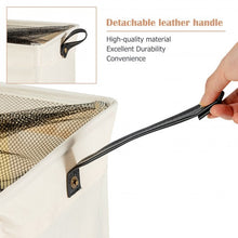 Load image into Gallery viewer, 120L 3-Section Laundry Hamper Sorter with Wheels and Mesh Cover-Beige