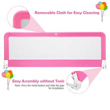 Load image into Gallery viewer, 59" Breathable Baby Children Toddlers Bed Rail Guard-Pink