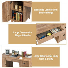 Load image into Gallery viewer, 59" Computer Desk with Drawers & Storage Cabinet-Coffee