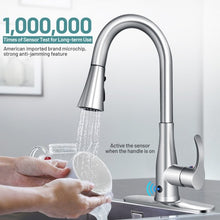 Load image into Gallery viewer, Touchless Kitchen Faucet with 360° Swivel Single Handle Sensor and 3 Mode Sprayer
