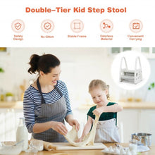 Load image into Gallery viewer, Kids Step Stool Learning Helper with Armrest for Kitchen Toilet Potty Training