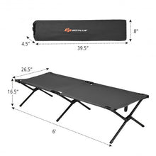 Load image into Gallery viewer, Adults Kids Folding Camping Cot-Gray