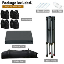 Load image into Gallery viewer, 8�x8' Outdoor Pop up Canopy Tent w/Roller Bag-Gray