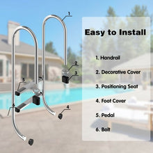 Load image into Gallery viewer, 2-Step Swimming Pool Ladder Stainless Steel with Non-Slip Steps