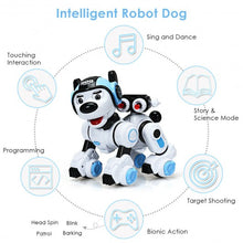 Load image into Gallery viewer, Wireless Programmable Interactive Remote Control Robotic Dog-Blue