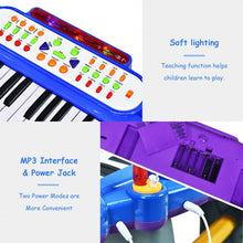 Load image into Gallery viewer, 37 Key Electronic Keyboard Kids Toy Piano-Blue