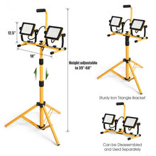 Load image into Gallery viewer, 60W 6000 lm LED Work Light with Metal Tripod Stand